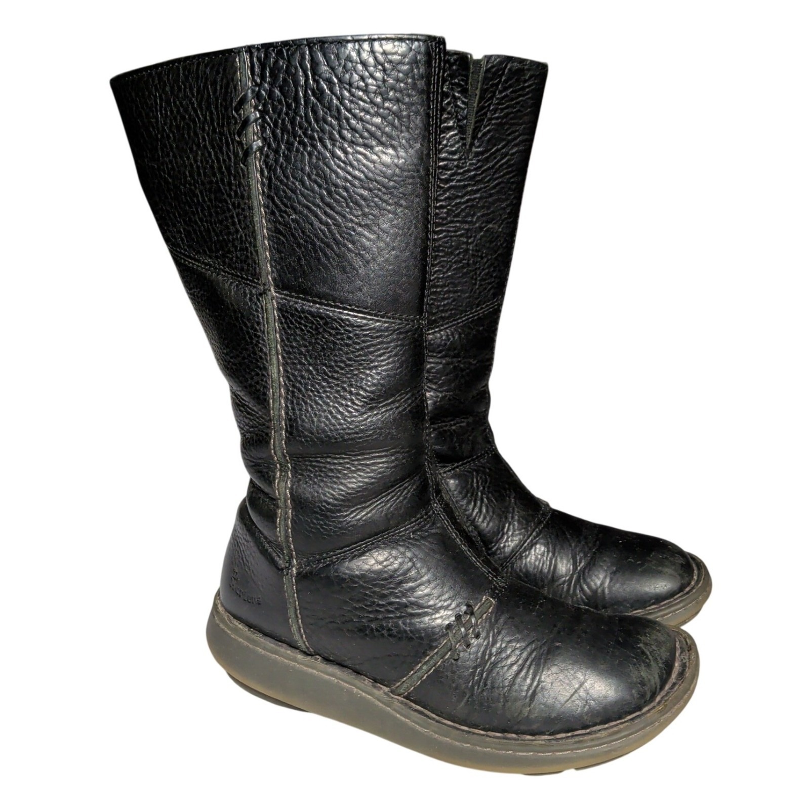 Vintage Dr Martens Karin Wedge Boots Womens Size 6 Biker Zip Goth Y2k Rare 10492